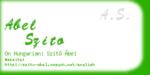 abel szito business card